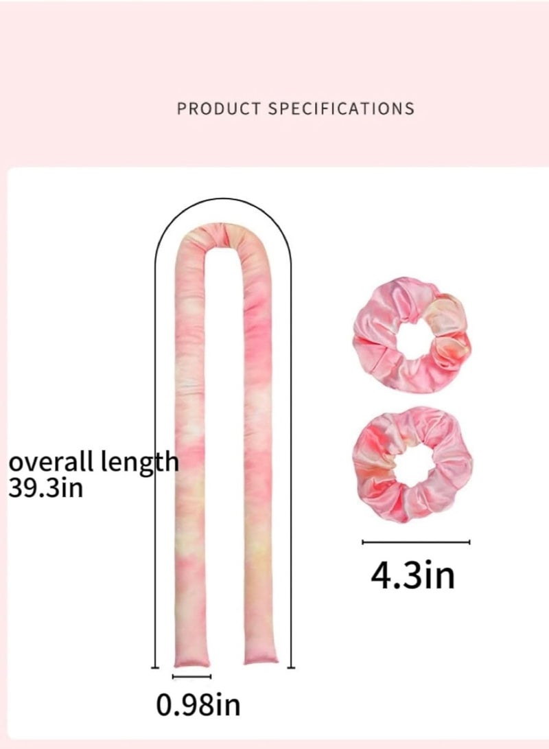 Stain Heatless Curling Set,  Hair Rollers for Heatless Curls,  Heatless Hair Curlers & Hot Rollers, Heatless Curling Rod Headband, Heatless Curler, Pink - Image 4