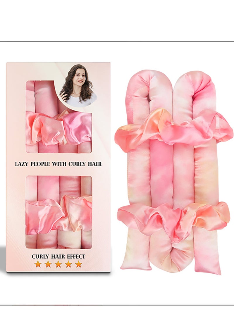 Stain Heatless Curling Set,  Hair Rollers for Heatless Curls,  Heatless Hair Curlers & Hot Rollers, Heatless Curling Rod Headband, Heatless Curler, Pink - Image 1