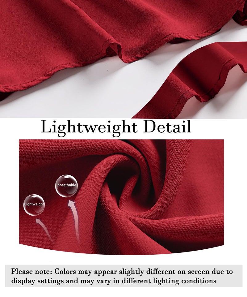 ECOWISH Womens Casual Midi Dresses Solid V Neck Short Sleeve Shirt Dress with Pockets for Spring Summer 2024 Red M - Image 5