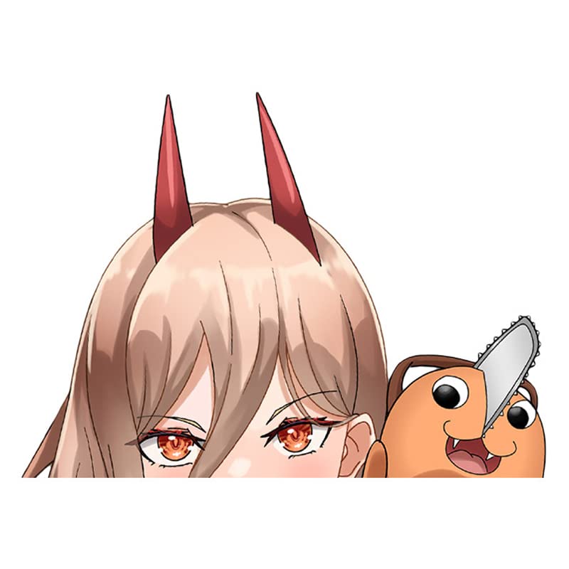 EARLFAMILY 51 for Demon Girl Peeker Car Accessories Decal Senpai Motorcycle Personality Anime Waterproof Decal Windshield Laptop Window Decor - Image 1