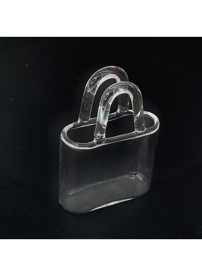 Miniature Baby House Accessories Nordic Style Home Furnishings Mini Glass Bag Fish Tank Vase 8 Points Shooting Props-Color:Glass Wrapped One - Image 5