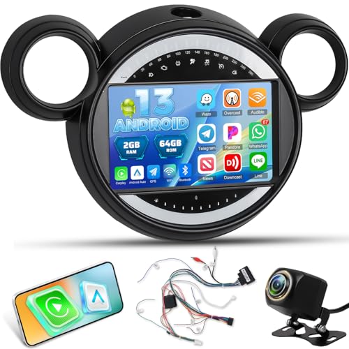EKAT Upgrade 2G64G Car Stereo for BMW Mini Cooper Countryman R60 20112016R61 Paceman 20132016 with Wireless CarplayAndroid Auto 9 Inch Android Touchscreen Radio with WiFi GPS EQ SWC KPHMPH - Image 1