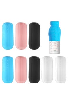 Elastic Sleeves for Leak Proofing Travel, 8pcs Silicone Leak Proof Sleeve Travel Covers, Silicone Travel Sleeves for Toiletries Skins, Reusable Leakproof Sleeve for Toiletries, Shampoo
