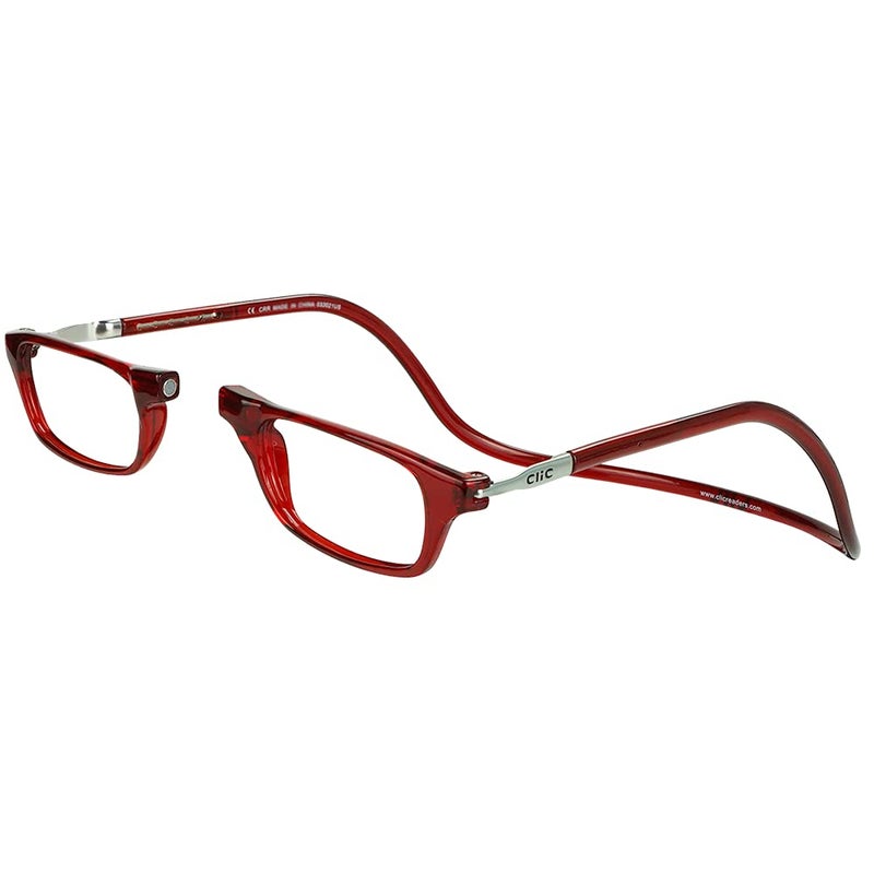 Clic Magnetic Reading Glasses for Men or Women Computer Readers Original SM Red 300 Magnification