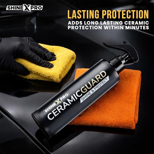 ShineXPro Ceramic Coating for Car 250 ml - Easy to Apply Car Shiner Polish Exterior with Extreme Gloss, Slickness & UV Protection - DIY Hydrophobic Spray for Long-Lasting Shine - Car Polish Spray - Image 5