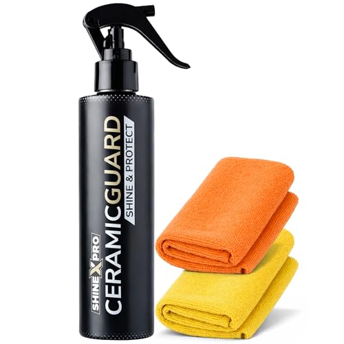 ShineXPro Ceramic Coating for Car 250 ml - Easy to Apply Car Shiner Polish Exterior with Extreme Gloss, Slickness & UV Protection - DIY Hydrophobic Spray for Long-Lasting Shine - Car Polish Spray - Image 1