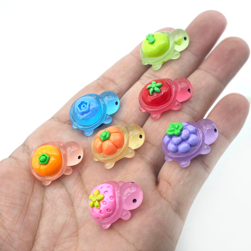 Nuanmu 42Pcs Miniature Resin Turtle 3D Figurines Glow in The Dark Garden Micro Desk Pets Dollhouse Decor for Decorating DIY Fish Tank Fridge Wall Art - Image 4