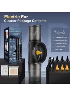 Vicalo Electric Ear Cleaner, Earwax Remover, USB Rechargeable Ear Wax Removal Kit, IPX7 Waterproof for Shower Use, Auto-drain, 4 Ear Cleaning Modes, Ear Irrigation with 6 Tips, for Adults and Kids  - Image 5