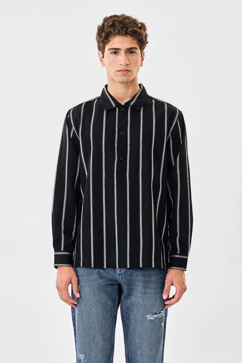 SNITCH Linen Blend Stripes Kurta Shirt