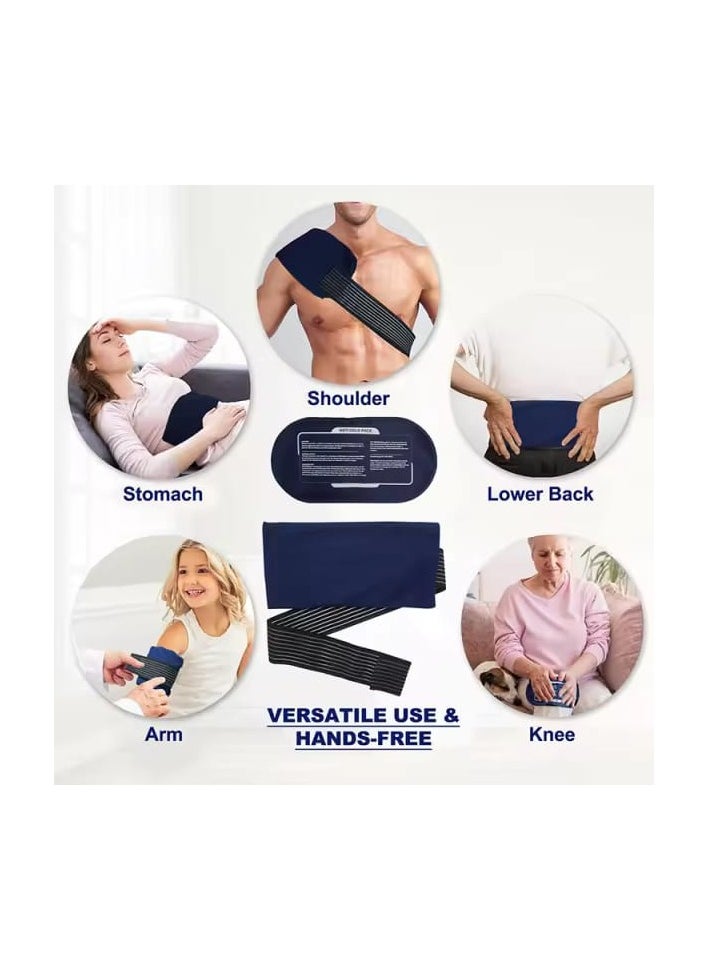 Reusable Hot & Cold Therapy Gel Packs – Flexible Ice Packs for Injuries, Menstrual Pain Relief, Swelling & Muscle Recovery – Microwavable & Freezable Compress for Back, Knee, Shoulder & More