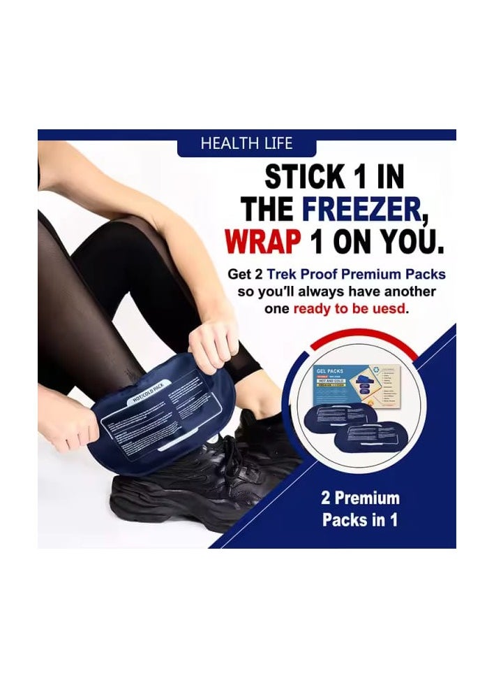 Reusable Hot & Cold Therapy Gel Packs – Flexible Ice Packs for Injuries, Menstrual Pain Relief, Swelling & Muscle Recovery – Microwavable & Freezable Compress for Back, Knee, Shoulder & More