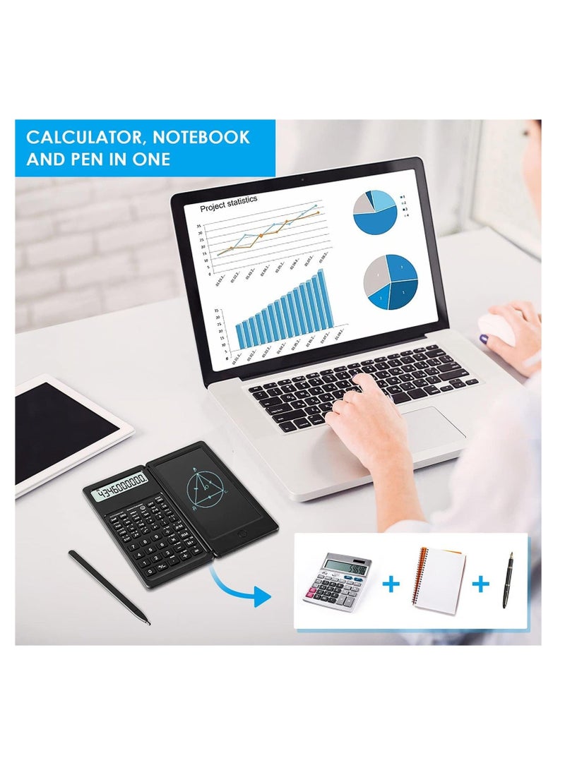 Scientific Calculators for Students 10-Digit Large Screen Math Calculator with Notepad for Middle High School College - Image 2