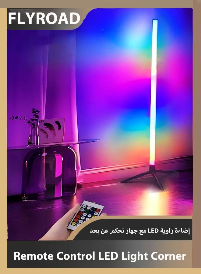FLYROAD Remote Control LED Light Corner Lamp with 2 m USB Line for living Room Bed Room and Out Door Multicolour 103 cm - Image 1