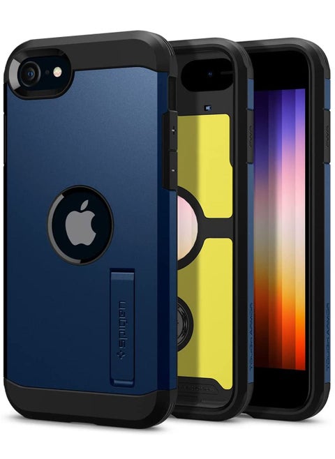 Tough Armor Case Cover for iPhone SE 3 (2022) / iPhone SE (2020) with Extreme Impact Foam - Navy Blue