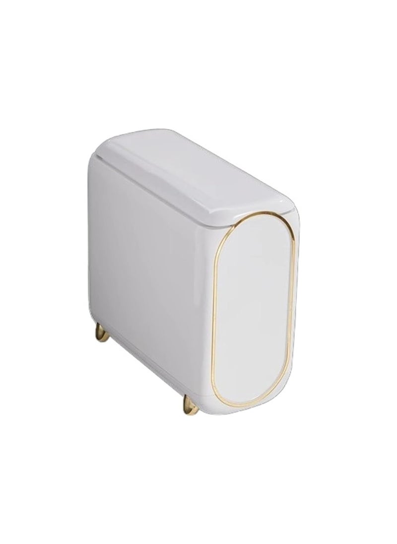 ULTREOS ULTREOS Press Large Capacity Trash Bin with Lid Household Living Room Bathroom Gap Trash Bin Bedroom Kitchen Trash Bin  - Image 5