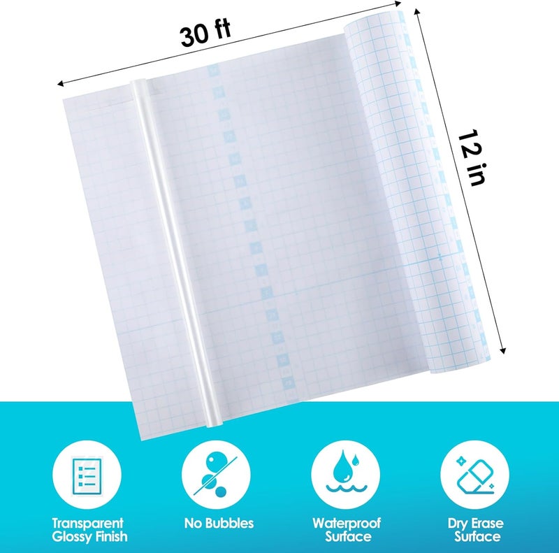 KTRIO Self-Adhesive Laminating Roll 12" x 30FT, Clear Laminating Vinyl Roll Self Sealing, No Heat Laminate Sheets for Stickers, No Laminator Machine Needed - Image 2