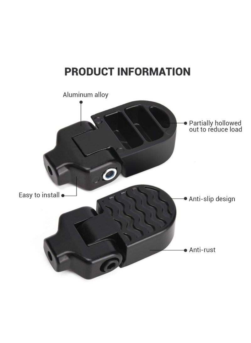KASTWAVE 1 Pair Mini Bike Rear Pedals, Non-slip Bicycle Pedals, 3.1x1.6 in / 8x4cm Light Aluminum Alloy Manufacturing Interface, Foldable Bicycle, Foot Plates Pedals for Folding Mountain Bike - Image 3