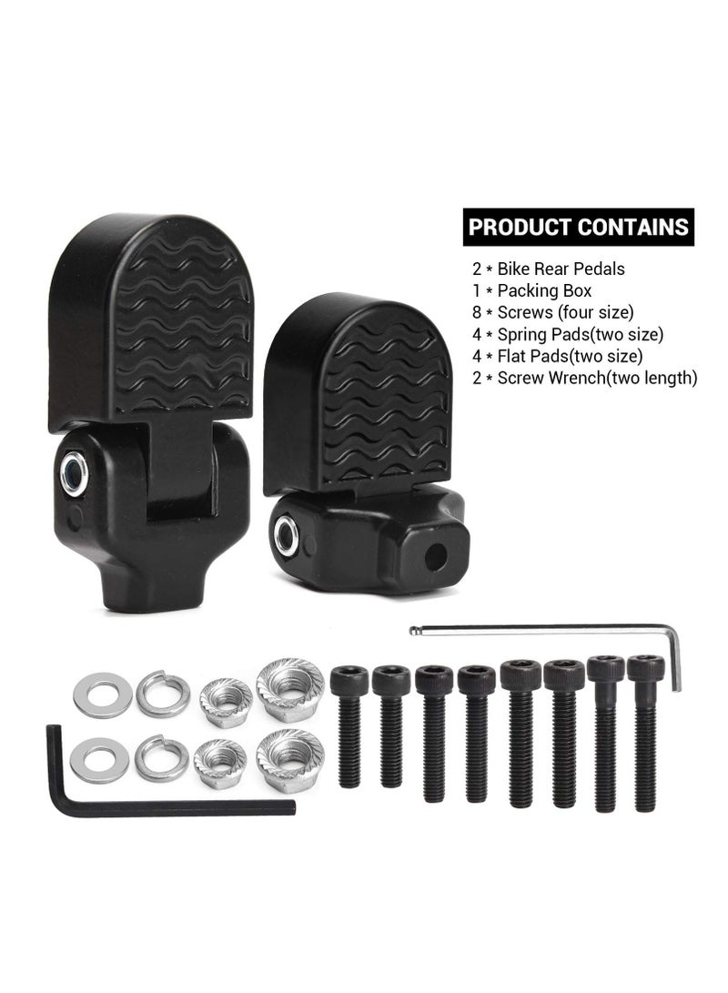 KASTWAVE 1 Pair Mini Bike Rear Pedals, Non-slip Bicycle Pedals, 3.1x1.6 in / 8x4cm Light Aluminum Alloy Manufacturing Interface, Foldable Bicycle, Foot Plates Pedals for Folding Mountain Bike - Image 4