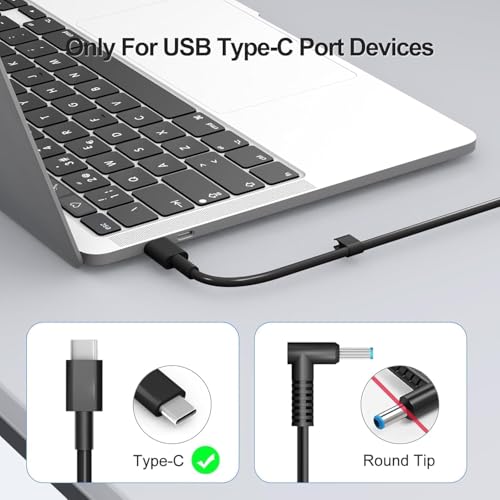 Wefly 65W Type C USB C Laptop Charger Compatible with Dell Latitude Computer 5530 5420 5430 5520 5540 7430 7420 7440 7340 7530 7330 7320,Inspiron 14 7425 16 7620 XPS 2in1 Chromebook 3100 (De 65W Type C) - Image 3