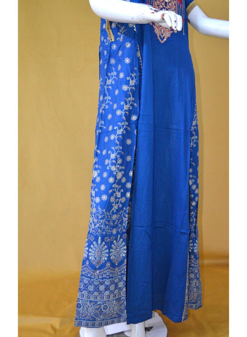 زينة جلابية نسائية أنيقة مطرزة – واسعة من الأسفل، بأكمام باتوينج، بشريط جانبي قابل للتعديل - Image 5