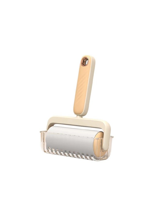 Portable Clothing Hair Dust Fur Removal Lint Roller Remover Tear-Off Adhesive Dust Paper Sticky with 1 Refills Adhesive Lint Brush for Clothes Carpet Car Seats Dust Dogs Cats Assorted  - Image 2