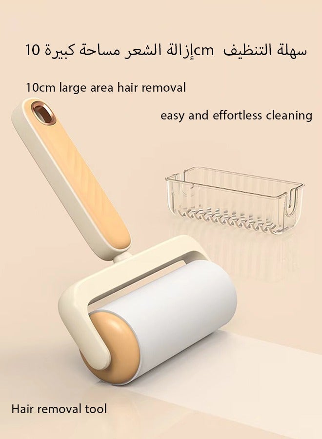 Portable Clothing Hair Dust Fur Removal Lint Roller Remover Tear-Off Adhesive Dust Paper Sticky with 1 Refills Adhesive Lint Brush for Clothes Carpet Car Seats Dust Dogs Cats Assorted  - Image 1