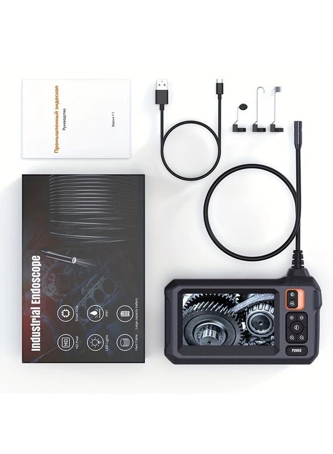 Orange 8mm Single Lens 4.3 Inch IPS LCD Industrial Endoscope IP67 Waterproof Borescope - Image 1