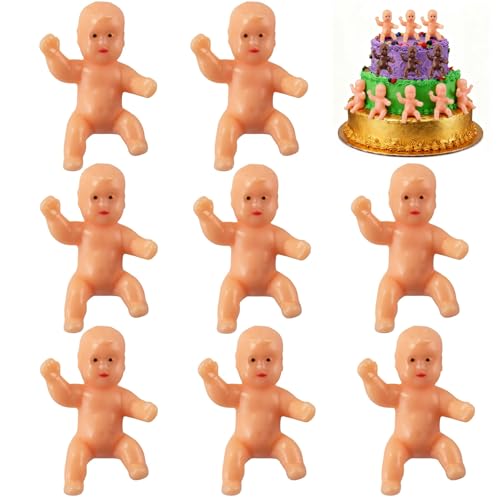 ZZYFGH 48 PCS King Cake Babies 12 Inch Mini Plastic Babies for King Cake Baby Shower My Water Broke Ice Cube Game King Cake Baby for Party Decorations - Image 1