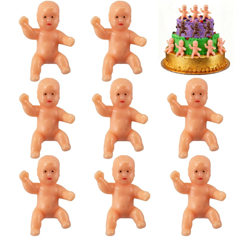 ZZYFGH 48 PCS King Cake Babies 12 Inch Mini Plastic Babies for King Cake Baby Shower My Water Broke Ice Cube Game King Cake Baby for Party Decorations - Image 3