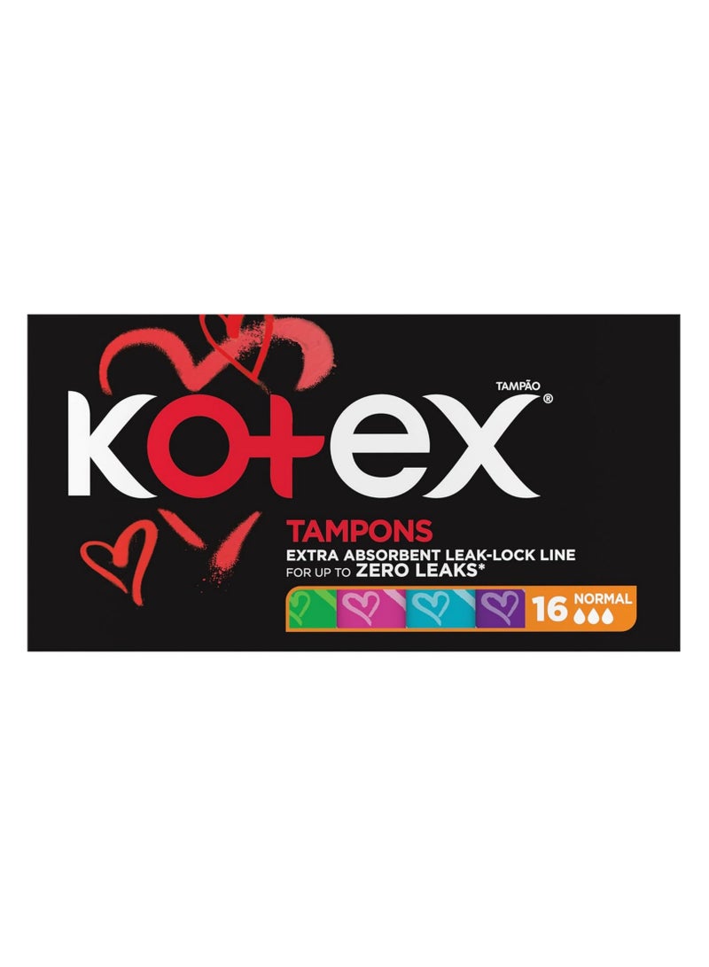 كوتكس غطاء حريري مقاس عادي 16 سدادة قطنية - Image 1