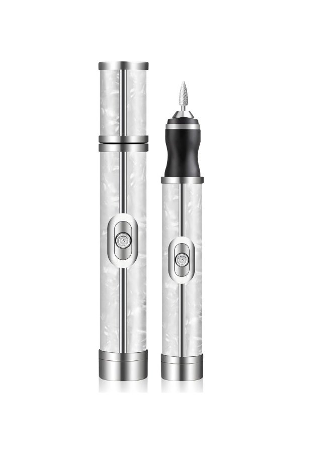 Professional Electric Nail Drill for Women , 20000RPM USB Rechargeable Nail File with 12 Bits, Easy to Use Adjustable Speed for Acrylic, Gel, Manicure & Pedicure, Portable Pink Nail Machine - Multicolour - Image 1