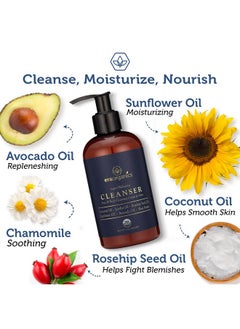 Era Organics Usda Organic Men'S Face Wash - Nourishing And Hydrating Facial Cleanser And Organic Body Wash For Smoother Skin  - Image 1