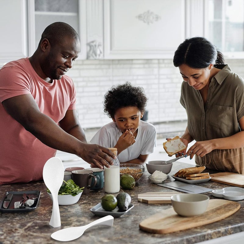 Portible ملعقة أرز محمولة من 1، ملعقة أرز غير لاصقة، ملعقة تقديم أرز، أداة طهي مبتكرة لملعقة الأرز - Image 5