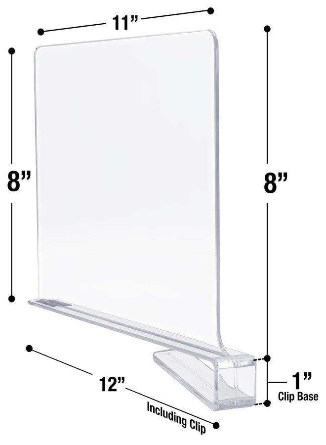 Sorbus 6 Acrylic Shelf Dividers for Closets organization Shelves, Organizer for Clothes shelf, Linens, Purse Separators, Clear Acrylic Dividers separator for Closets, Kitchen Cabinets Bedroom (6-Pack) - Image 5