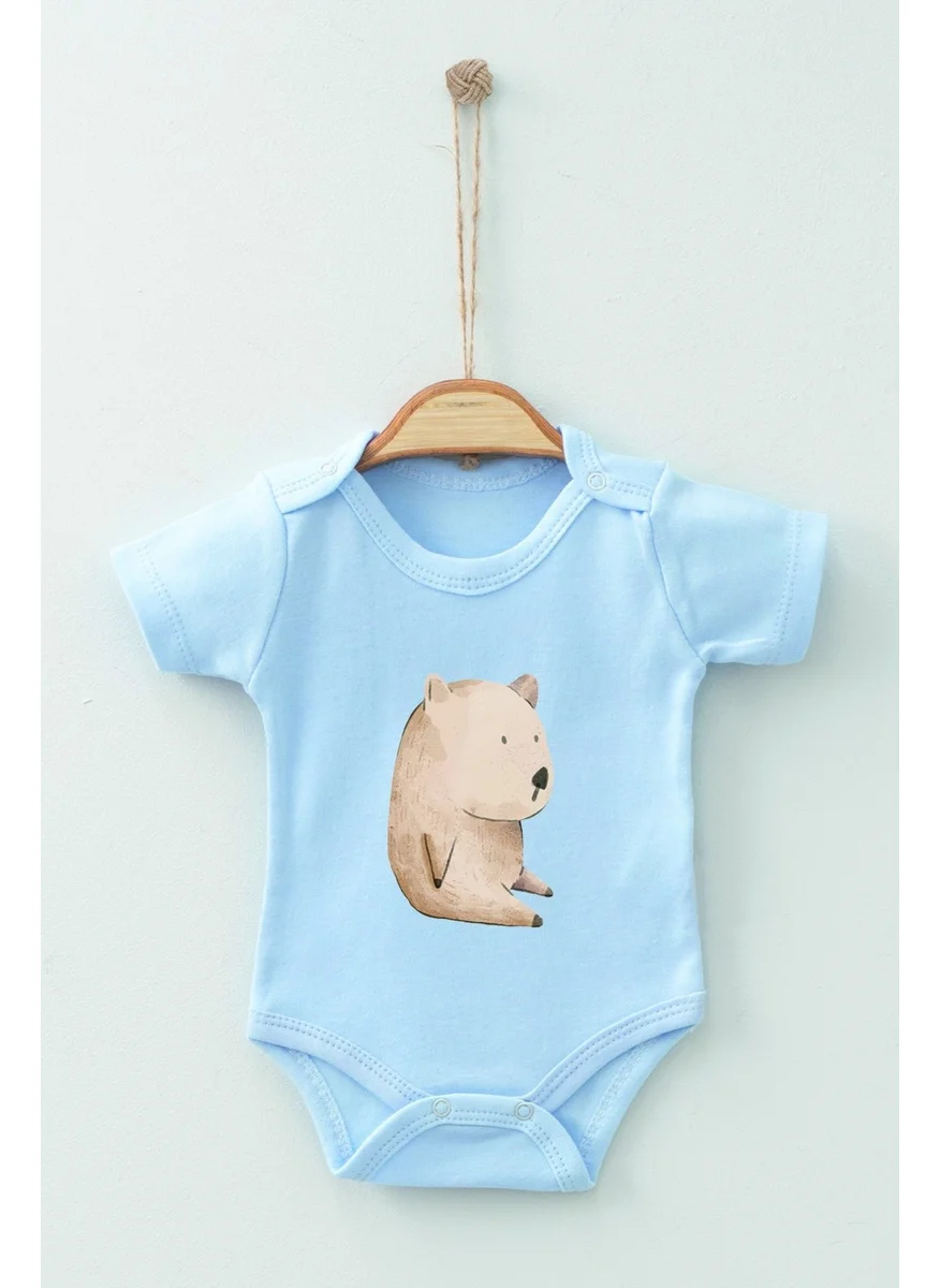 ادا بيبيك تشوكوك Ada Baby Kids Cotton Organic Watercolor Short Sleeve Bodysuit