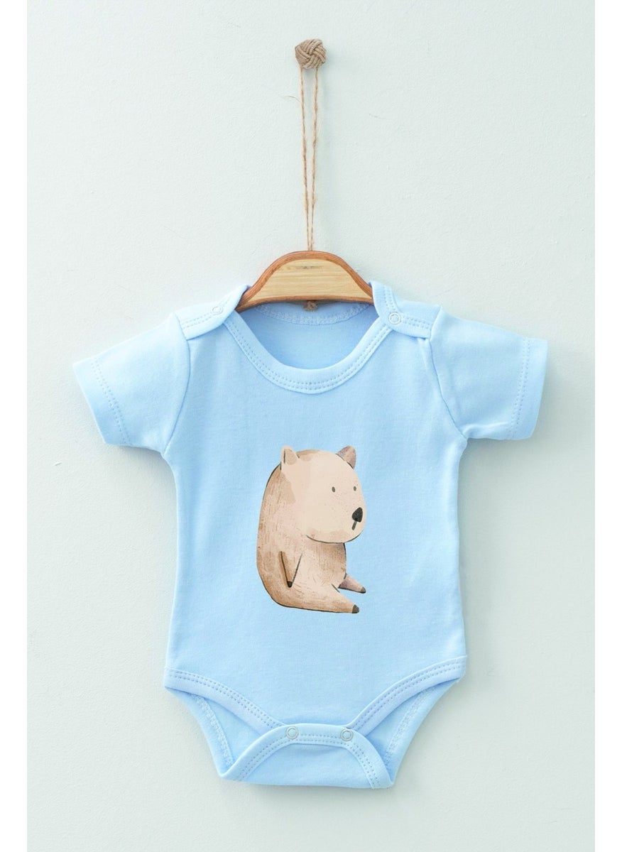 Ada Bebek Çocuk - Ada Baby Kids Cotton Organic Watercolor Short Sleeve Bodysuit - Image 1