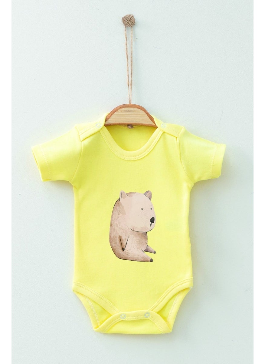 Ada Bebek Çocuk - Ada Baby Kids Cotton Organic Watercolor Short Sleeve Bodysuit - Image 1