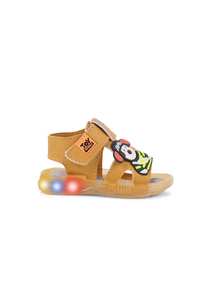 KATS Unisex Kids Yellow Sports Sandals with Velcro Closure - Image 3