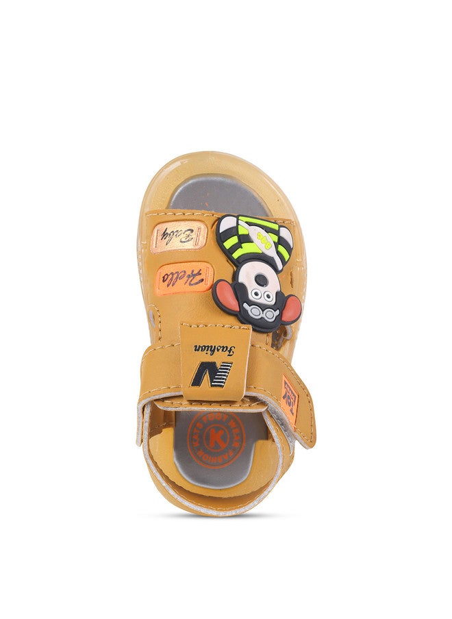 KATS Unisex Kids Yellow Sports Sandals with Velcro Closure - Image 5
