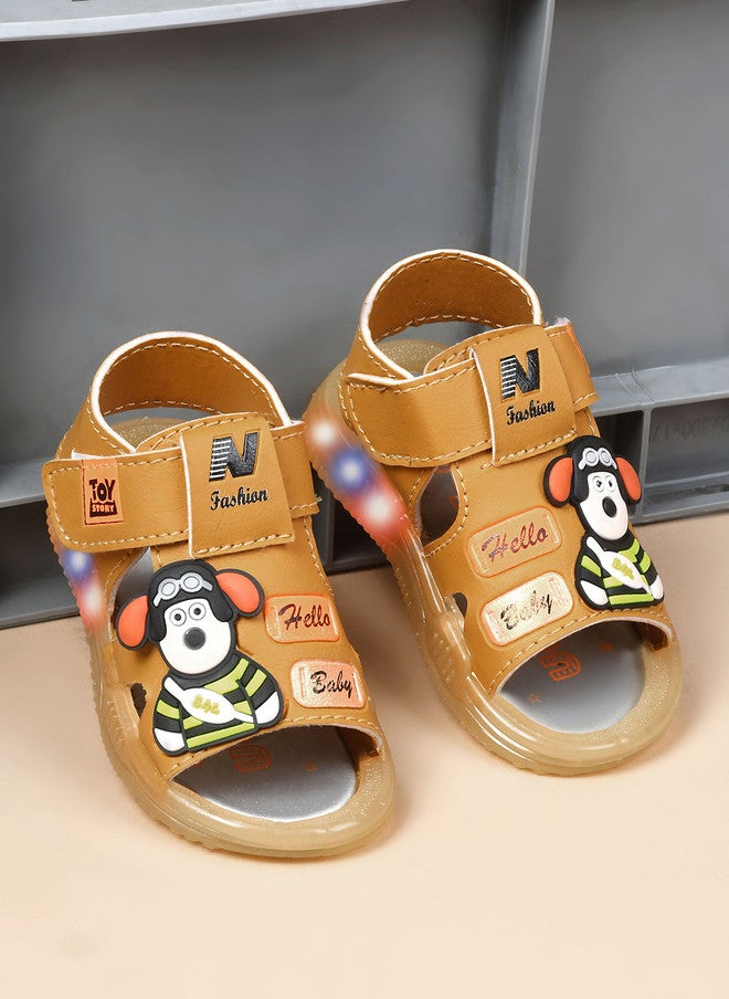 KATS Unisex Kids Yellow Sports Sandals with Velcro Closure - Image 1