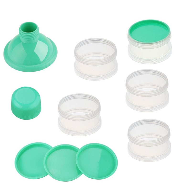 accmor حاوية أكومور لتوزيع الحليب أثناء التنقل، 5 أقسام حاوية حليب قابلة للتكديس للسفر، حاوية حليب للأطفال، خالية من BPA - Image 2