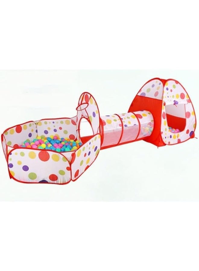 REZZOSS Magic Nylon Ball House 3-in-1 Pop-Up Kids Play Tent with Tunnel & Ball Pit Pool – Foldable Indoor Outdoor Playhouse Set with 100 Colorful Balls | Baby Crawling Toys | Toddler Birthday, Eid & Christmas Gift for Boys & Girls - Image 5