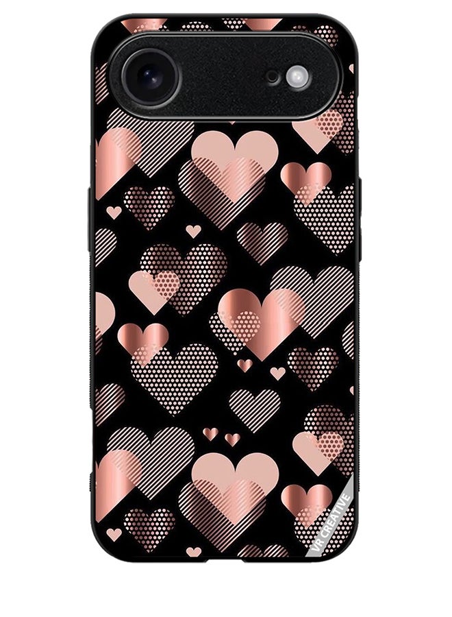 Protective Case Cover For Apple iPhone 17 Air Flying Hearts Design Multicolour