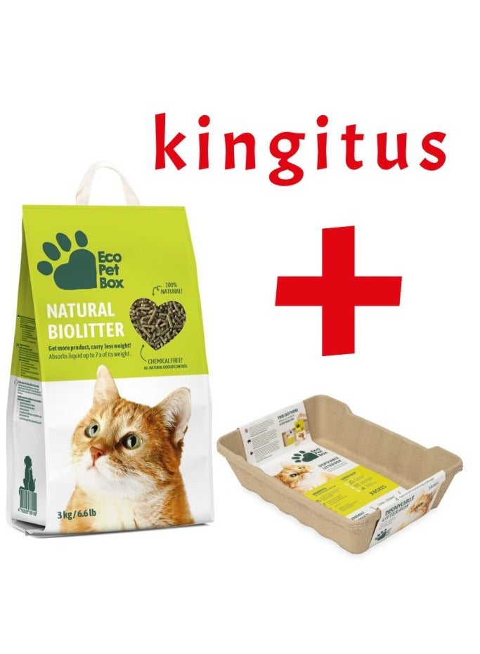 ECOPETBOX COMPOSTABLE NATURAL BIO LITTER FOR CATS BIRDS HIGHLY ABSORBENT 11lb 5kg - Image 3