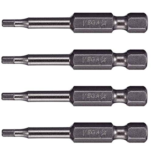 VEGA Industries VEGA 4mm Hex Bits. Professional Grade ¼ Inch Hex Quick Release 2 Inch 4mm Hex Bits. 150H040A-4 (Pack of 4) - Image 1