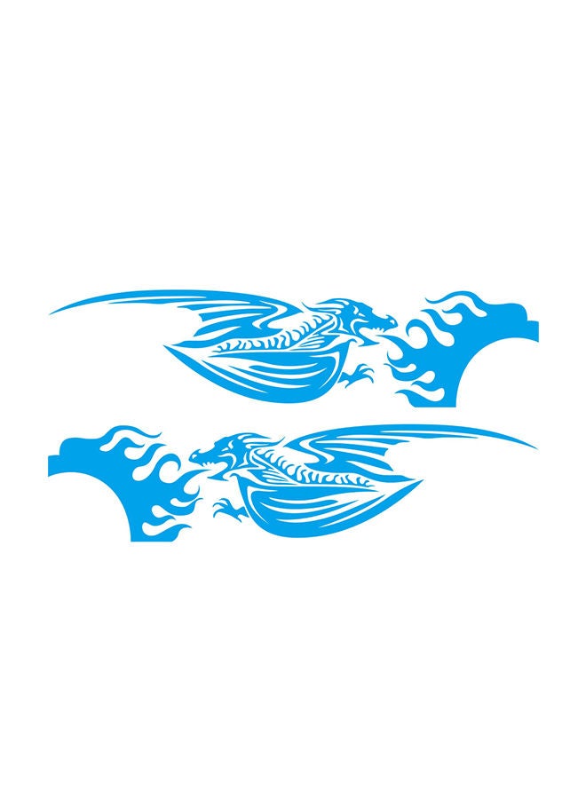 نيبمينينت قطعتان من ملصق لجانبي الباب لسيارات السباق بتصميم تنين - Image 1