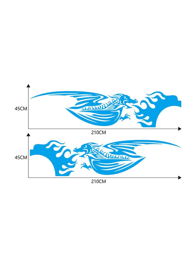 نيبمينينت قطعتان من ملصق لجانبي الباب لسيارات السباق بتصميم تنين - Image 2