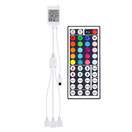 SUPERNIGHT 1-to-3 Remote Controller Dimmer for RGB LED Strip Lights, One Remote Can Control 3pcs Light Strips Synchronously, for SMD 5050 2835 3528 Multi Color Changing Rope Lights (3 Ports) - Image 1