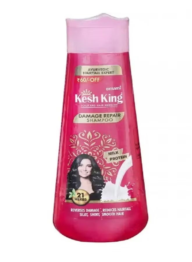 Kesh King Damage Repair Shampoo with Milk Protein & 21 Ayurvedic Herbs – 340 ml - Image 2