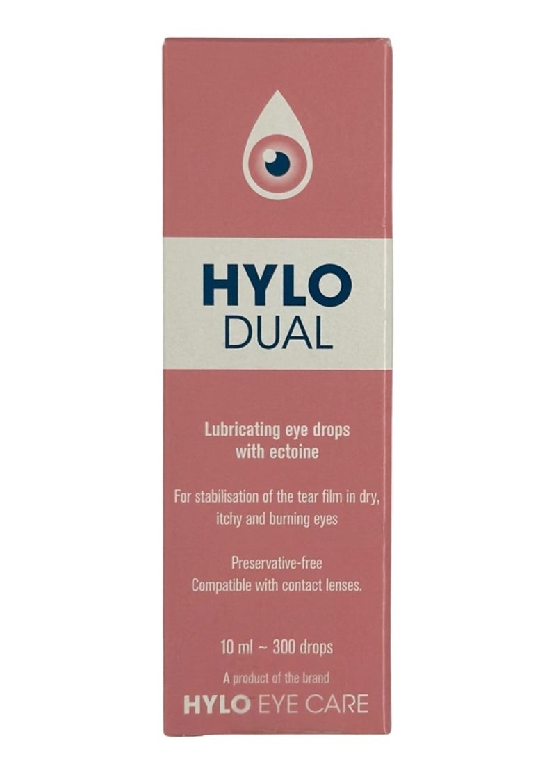 Hylo Dual Lubricating Eye Drops 10ml | Dual-Action Relief for Dry & Irritated Eyes - Image 1